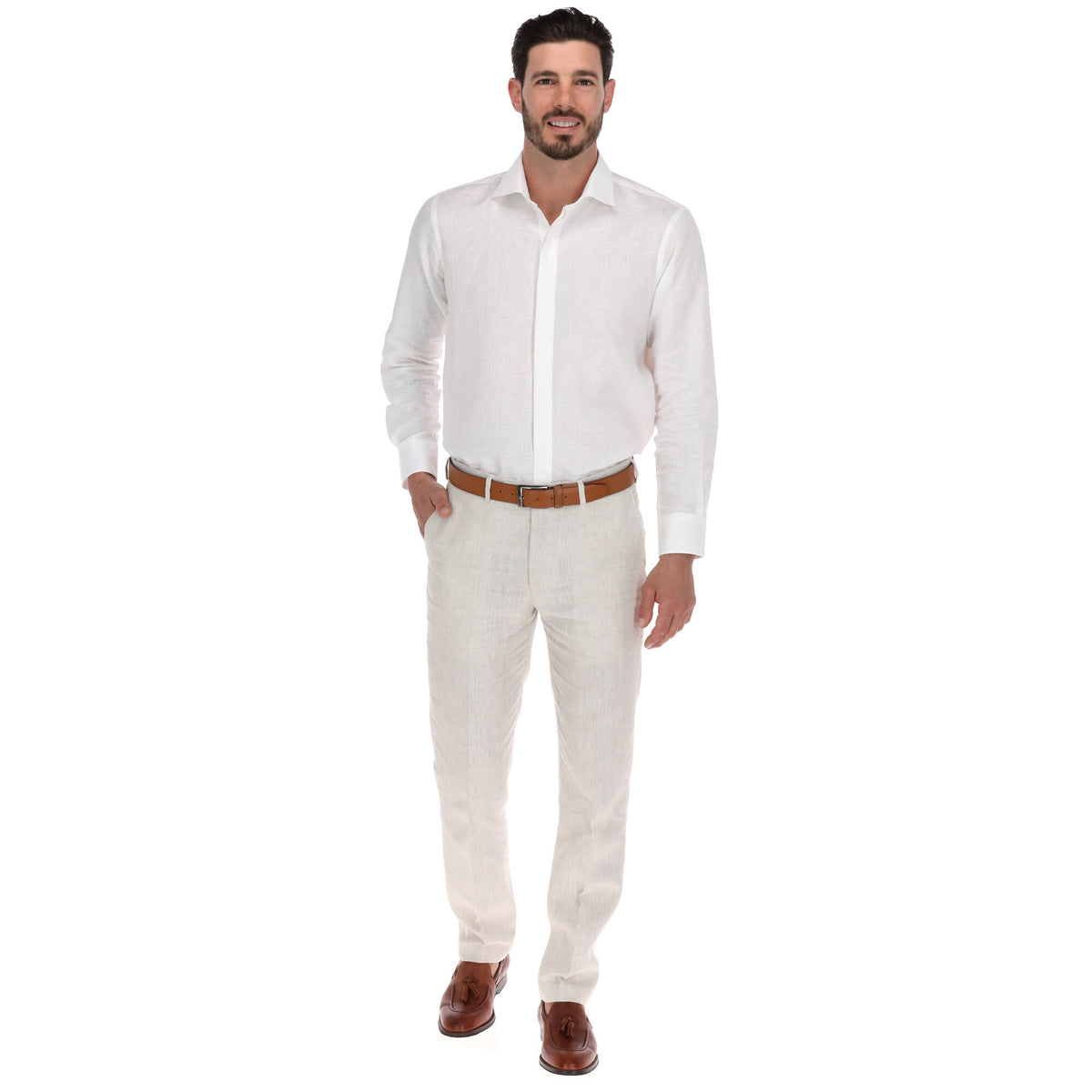 Pantalón de lino 100% para hombre - foto 1