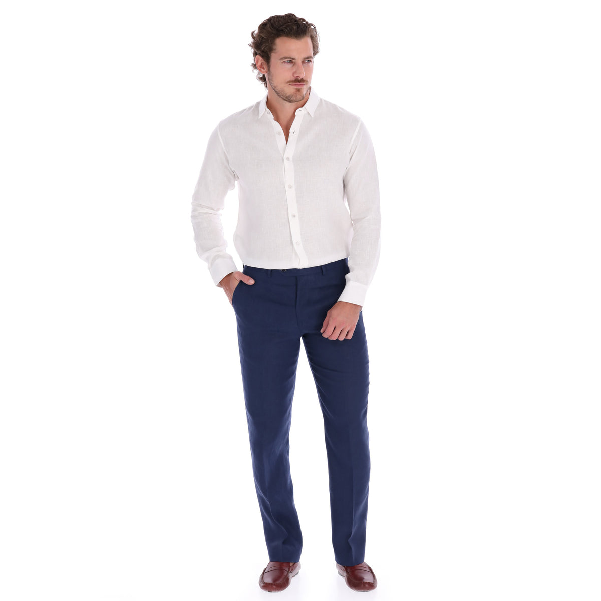 Pantalón de lino 100% para hombre - foto 9